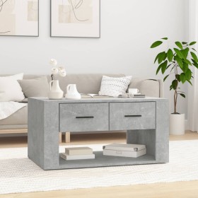 Mesa de centro madera contrachapada gris hormigón 80x50x40 cm en Mesas de centro | Comprar online en Foru.es