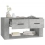 Mesa de centro madera contrachapada gris hormigón 80x50x40 cm en Mesas de centro | Comprar online en Foru.es