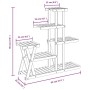 Soporte para flores madera maciza de abeto 95x25x96 cm de vidaXL, Soportes para macetas - Ref: Foro24-362880, Precio: 58,77 €...