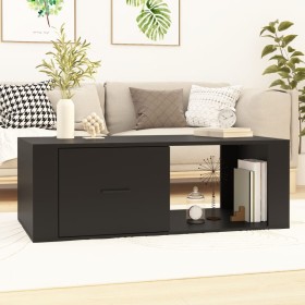 Mesa de centro madera contrachapada negro 100x50,5x35 cm en Mesas de centro | Comprar online en Foru.es