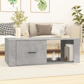 Mesa de centro madera contrachapada gris hormigón 100x50,5x35cm en Mesas de centro | Comprar online en Foru.es
