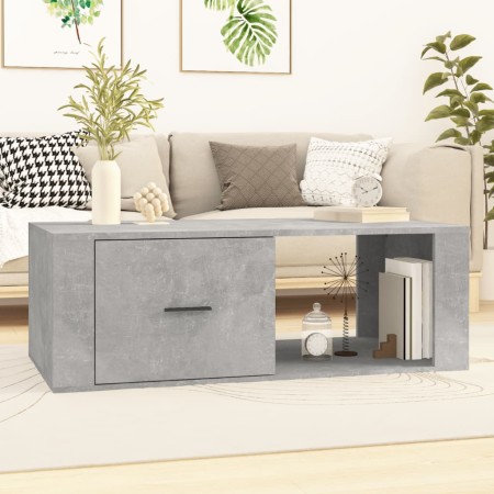 Mesa de centro madera contrachapada gris hormigón 100x50,5x35cm en Mesas de centro | Comprar online en Foru.es