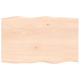 Solid oak wood table top with natural edge 80x50x2 cm by vidaXL, Table tops - Ref: Foro24-363875, Price: 49,22 €, Discount: %