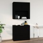 Armario de pared madera contrachapada negro 80x33x80 cm en Armarios y almacenamiento | Comprar online en Foru.es