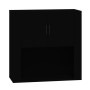 Armario de pared madera contrachapada negro 80x33x80 cm en Armarios y almacenamiento | Comprar online en Foru.es