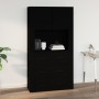 Armario de pared madera contrachapada negro 80x33x80 cm en Armarios y almacenamiento | Comprar online en Foru.es