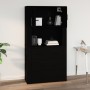 Armario de pared madera contrachapada negro 80x33x80 cm en Armarios y almacenamiento | Comprar online en Foru.es