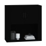 Armario de pared madera contrachapada negro 80x33x80 cm en Armarios y almacenamiento | Comprar online en Foru.es