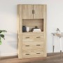 Armario de pared madera contrachapada roble sonoma 80x33x80 cm en Armarios y almacenamiento | Comprar online en Foru.es