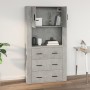 Armario de pared madera contrachapada gris hormigón 80x33x80 cm en Armarios y almacenamiento | Comprar online en Foru.es