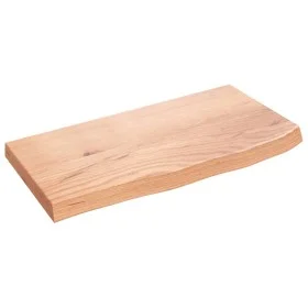 Wandregal aus hellbraun behandeltem Eichenholz, 60x30x(2-4) cm von vidaXL, Regale und Regale - Ref: Foro24-363645, Preis: 49,...