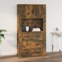 Armario de pared madera contrachapada roble ahumado 80x33x80 cm en Armarios y almacenamiento | Comprar online en Foru.es