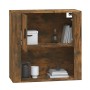 Armario de pared madera contrachapada roble ahumado 80x33x80 cm en Armarios y almacenamiento | Comprar online en Foru.es