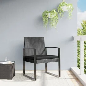 Sillas de comedor de jardín 2 uds PP aspecto ratán gris oscuro de vidaXL, Sillas de jardín - Ref: Foro24-360205, Precio: 93,0...