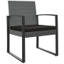 Sillas de comedor de jardín 2 uds PP aspecto ratán gris oscuro de vidaXL, Sillas de jardín - Ref: Foro24-360205, Precio: 94,1...