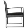 Sillas de comedor de jardín 2 uds PP aspecto ratán gris oscuro de vidaXL, Sillas de jardín - Ref: Foro24-360205, Precio: 93,0...