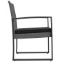 Sillas de comedor de jardín 2 uds PP aspecto ratán gris oscuro de vidaXL, Sillas de jardín - Ref: Foro24-360205, Precio: 94,1...