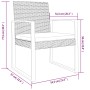Sillas de comedor de jardín 2 uds PP aspecto ratán gris oscuro de vidaXL, Sillas de jardín - Ref: Foro24-360205, Precio: 94,1...