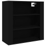 Armario de pared madera contrachapada negro 80x33x80 cm en Armarios y almacenamiento | Comprar online en Foru.es