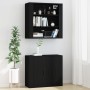 Armario de pared madera contrachapada negro 80x33x80 cm en Armarios y almacenamiento | Comprar online en Foru.es