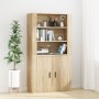 Armario de pared madera contrachapada roble sonoma 80x33x80 cm en Armarios y almacenamiento | Comprar online en Foru.es