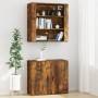 Armario de pared madera contrachapada roble ahumado 80x33x80 cm en Armarios y almacenamiento | Comprar online en Foru.es