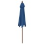 Sombrilla de jardín con poste de madera azul celeste 299x240 cm de vidaXL, Sombrillas - Ref: Foro24-363174, Precio: 99,63 €, ...