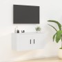 Mueble para TV de pared blanco 80x34,5x40 cm en Muebles TV | Comprar online en Foru.es