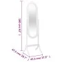 Espejo de pie madera contrachapada blanco 45,5x47,5x160 cm de vidaXL, Espejos - Ref: Foro24-353904, Precio: 94,44 €, Descuent...