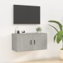 Mueble para TV de pared gris hormigón 80x34,5x40 cm en Muebles TV | Comprar online en Foru.es