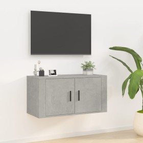 Mueble para TV de pared gris hormigón 80x34,5x40 cm en Muebles TV | Comprar online en Foru.es