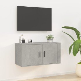 Mueble para TV de pared gris hormigón 80x34,5x40 cm en Muebles TV | Comprar online en Foru.es
