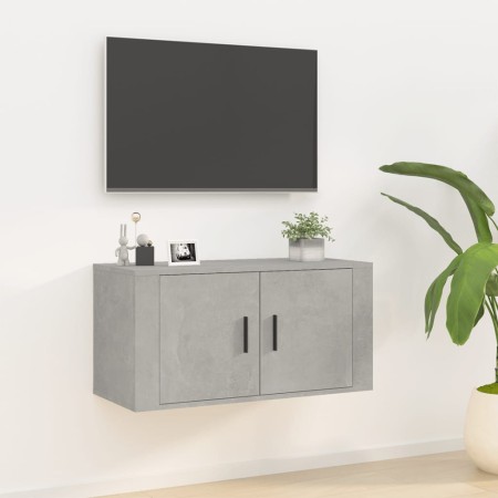 Mueble para TV de pared gris hormigón 80x34,5x40 cm en Muebles TV | Comprar online en Foru.es
