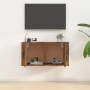 Mueble para TV de pared roble ahumado 80x34,5x40 cm en Muebles TV | Comprar online en Foru.es