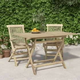 Folding garden table solid teak wood 120x70x75 cm by vidaXL, Garden tables - Ref: Foro24-362763, Price: 171,34 €, Discount: %