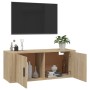 Mueble para TV de pared roble Sonoma 100x34,5x40 cm en Muebles TV | Comprar online en Foru.es