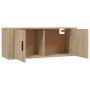 Mueble para TV de pared roble Sonoma 100x34,5x40 cm en Muebles TV | Comprar online en Foru.es