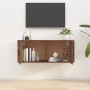 Mueble para TV de pared roble ahumado 100x34,5x40 cm en Muebles TV | Comprar online en Foru.es