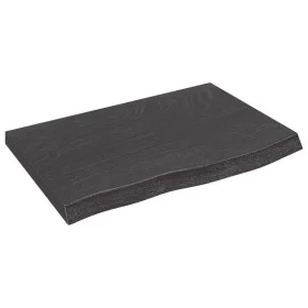 Dark brown treated oak wood wall shelf 60x40x(2-4) cm by vidaXL, Shelves and shelves - Ref: Foro24-363768, Price: 58,33 €, Di...