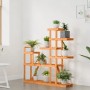 Soporte para flores de madera maciza abeto 110x25x111 cm de vidaXL, Soportes para macetas - Ref: Foro24-362868, Precio: 34,29...