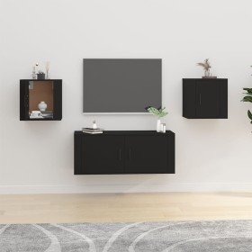 Muebles para TV de pared 2 uds negro 40x34,5x40 cm en Muebles TV | Comprar online en Foru.es