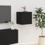 Muebles para TV de pared 2 uds negro 40x34,5x40 cm en Muebles TV | Comprar online en Foru.es