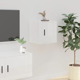 Mueble para TV de pared blanco brillante 40x34,5x40 cm en Muebles TV | Comprar online en Foru.es