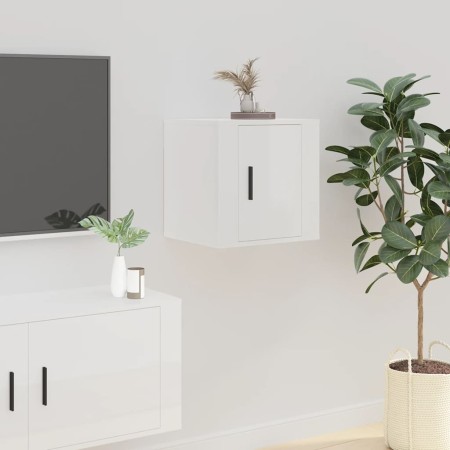 Mueble para TV de pared blanco brillante 40x34,5x40 cm en Muebles TV | Comprar online en Foru.es