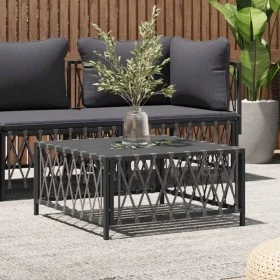 Mesa de jardín tela tejida gris antracita 70x70x34 cm de vidaXL, Sofás modulares de exterior - Ref: Foro24-364145, Precio: 54...