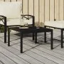 Mesa de centro de jardín acero negro 60x60x35 cm de vidaXL, Sofás modulares de exterior - Ref: Foro24-362726, Precio: 51,84 €...