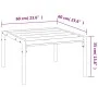 Mesa de centro de jardín acero negro 60x60x35 cm de vidaXL, Sofás modulares de exterior - Ref: Foro24-362726, Precio: 51,84 €...