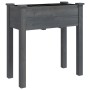 Jardinera con forro interior madera abeto gris 71x37x76 cm de vidaXL, Maceteros y jardineras - Ref: Foro24-364232, Precio: 57...