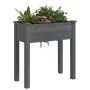 Jardinera con forro interior madera abeto gris 71x37x76 cm de vidaXL, Maceteros y jardineras - Ref: Foro24-364232, Precio: 56...