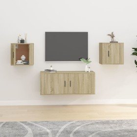 Muebles para TV de pared 2 uds roble Sonoma 40x34,5x40 cm en Muebles TV | Comprar online en Foru.es